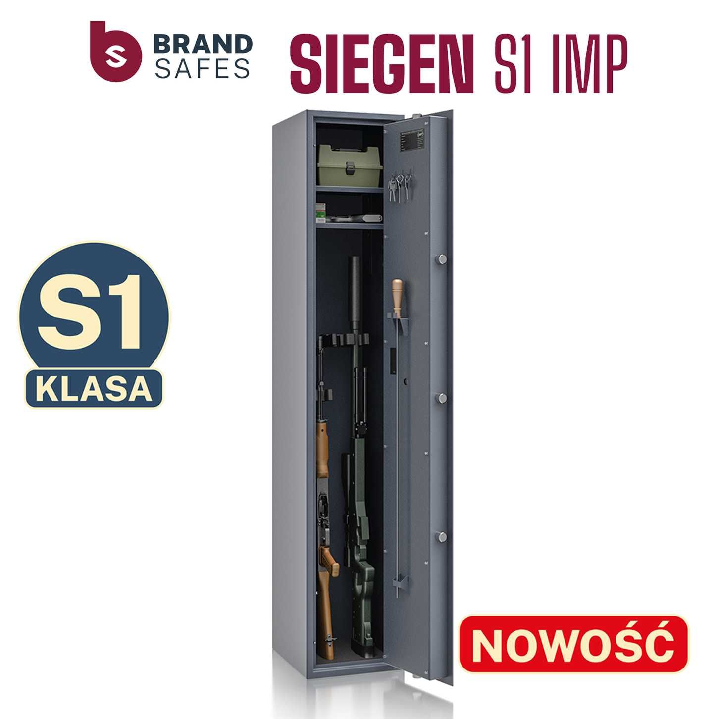 Szafa na broń SIEGEN kl. S1 uchwyt na 5 szt. broni