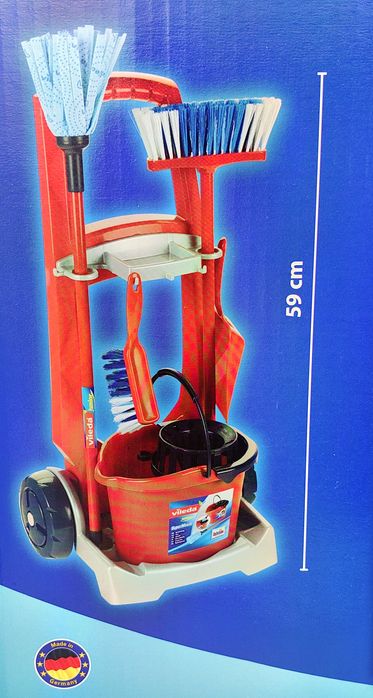 KLEIN® Zestaw wózek do sprzątania VILEDA miotła mop