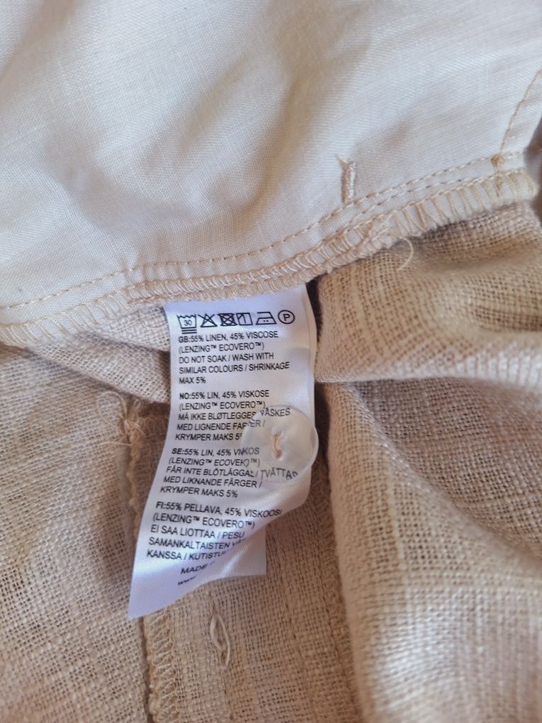 Spodenki eleganckie lniane Bik Bok by Lovisa Barkman len linen boho