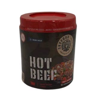 gulasz wołowy z kaszą gorąca puszka 400g