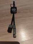 Kabel brelok Opel micro USB, lightning, USB adapter