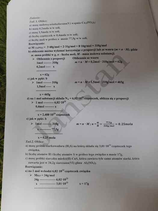 Zadania maturalne chemia