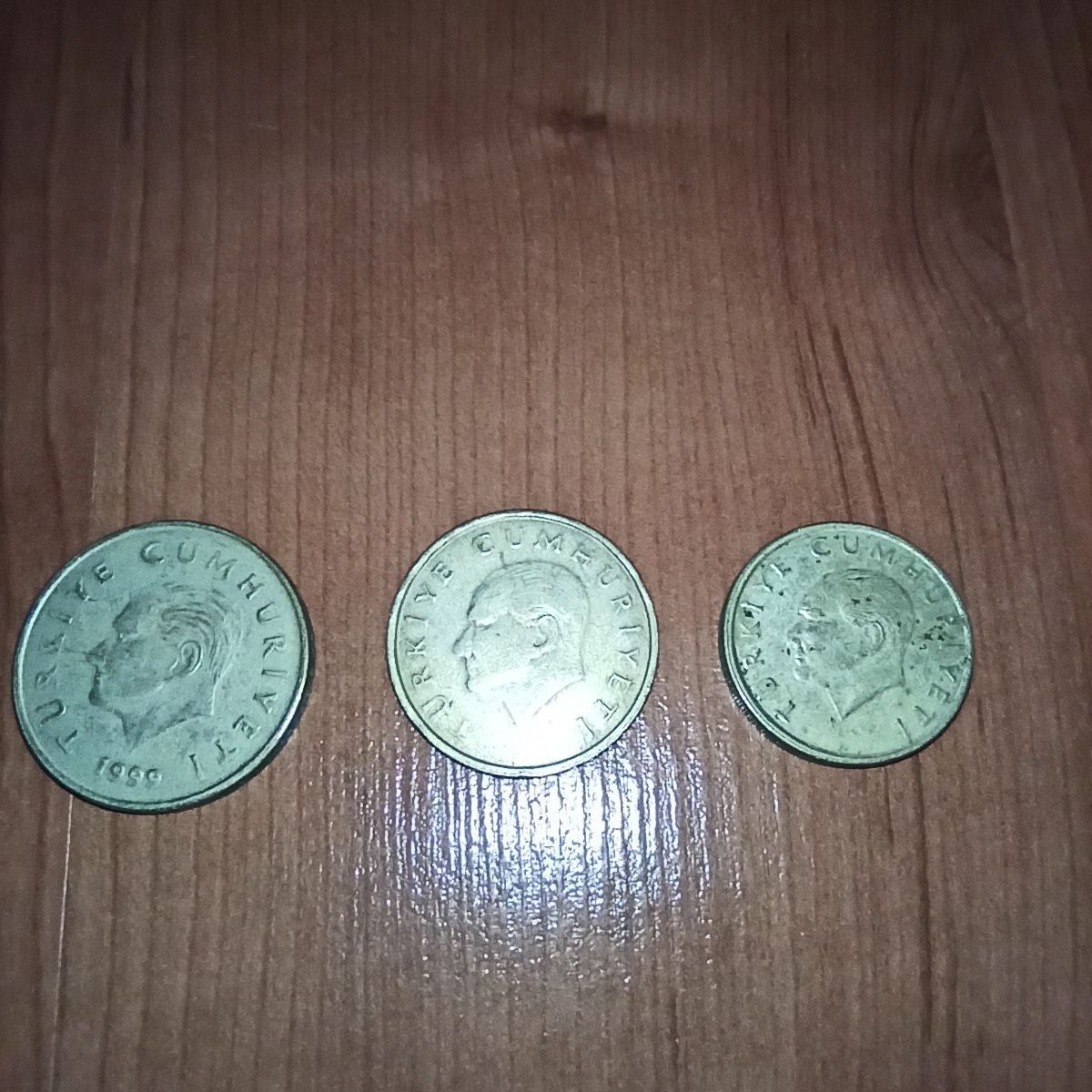 Турція 3 монети, 50, 25, 10 BIN LIRA. 1997-1999