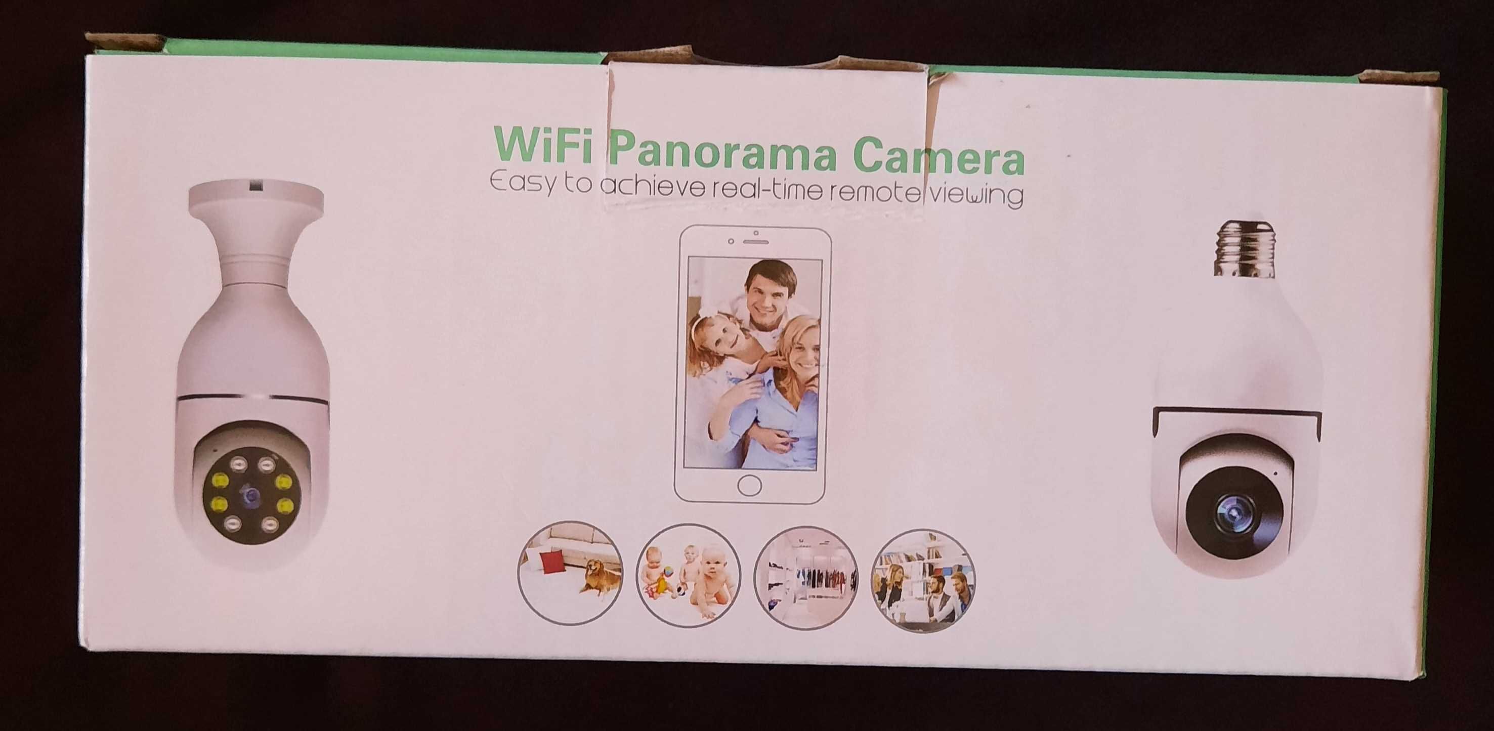 Câmera Vigilância - Lâmpada E27 * Wi-Fi * Sensor Movim. Visão Noturna