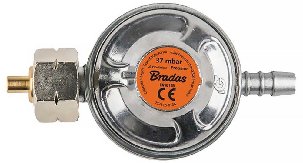 Газовый редуктор низкого давления Bradas 37мбар,1,5кг/год, ins512