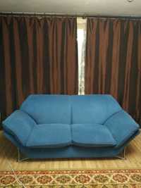 Двомісний диван 190х90х80 синій (вітальня / офіс / салон)
