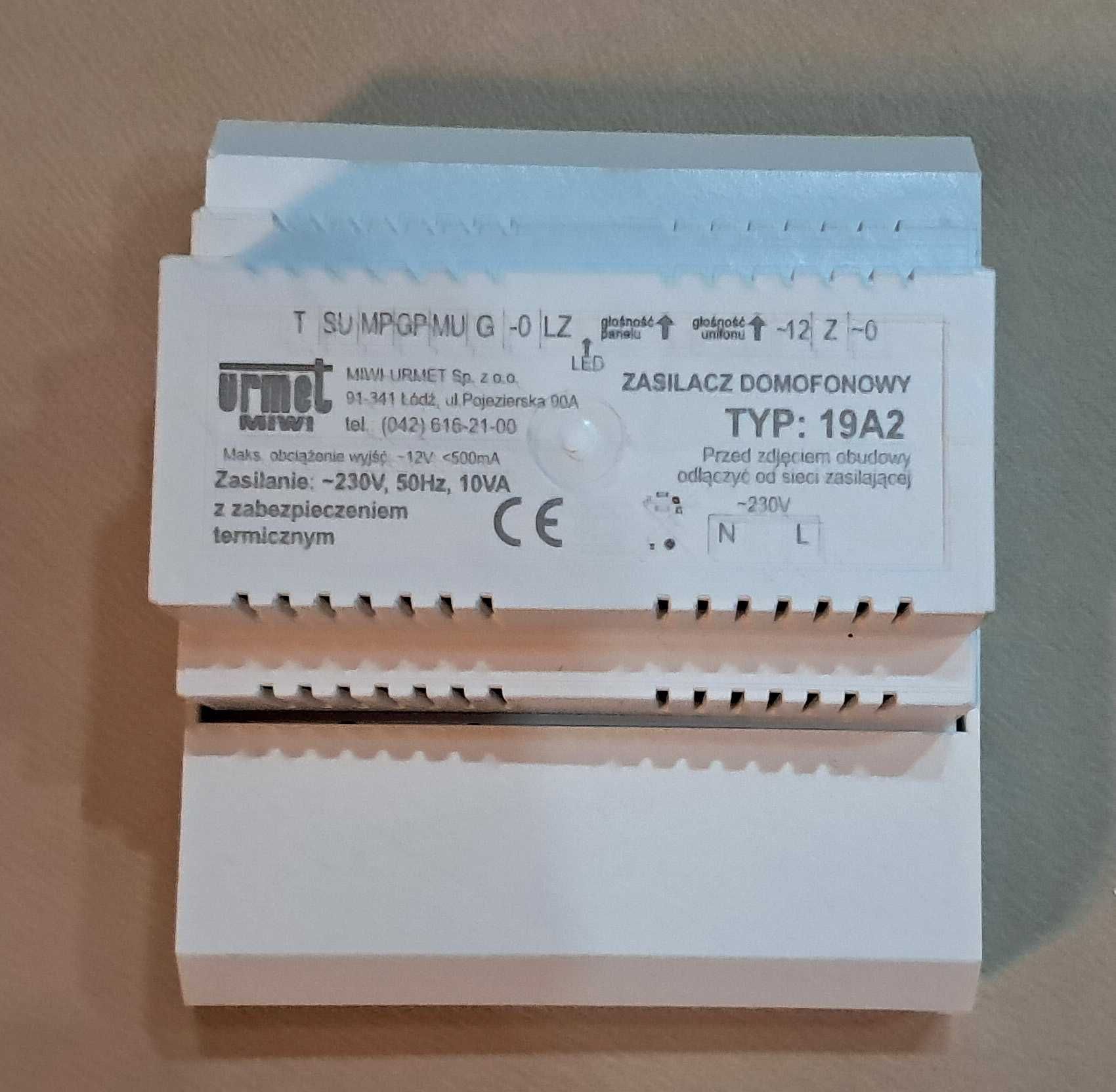 Zasilacz domofonowy z funkcją interkomu - 19A2 Urmet + Panel, kaseta 4