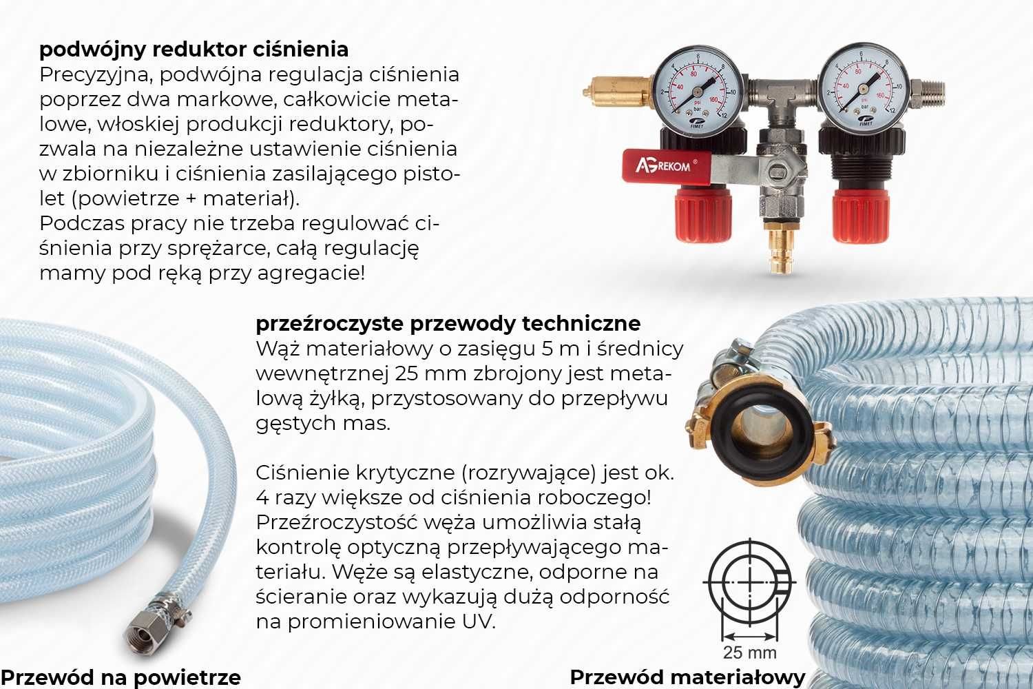 agregat tynkarski pistolet natryskowy pneumatyczny szpryc obrzutka