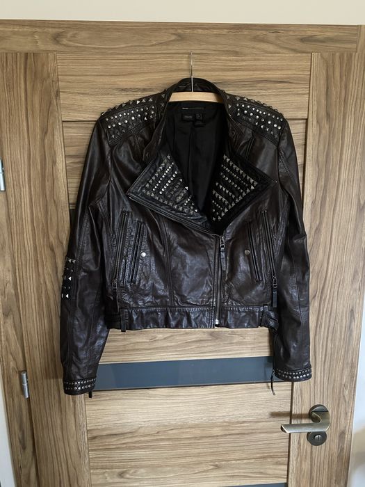 Kurtka skórzana ramoneska czekoladowa XL