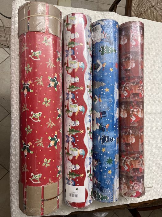 NOVO - 6 rolos papel embrulho fantasia de Natal 5x180mt e 1x270mt