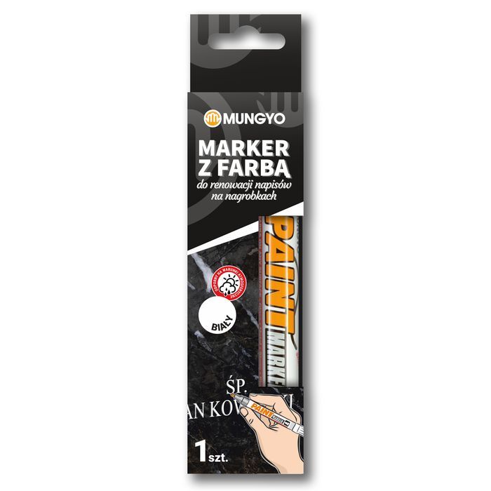 Marker Z Farbą Do Renowacji Napisów Na Nagrobkach Mungyo Biały Mungyo