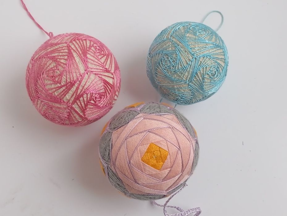 На Подарунок ручна вишивка японські шари кульки темарі, брошки в стилі