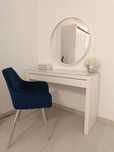 Toaletka i wkłady IKEA, Fotel welurowy , Lustro IKEA