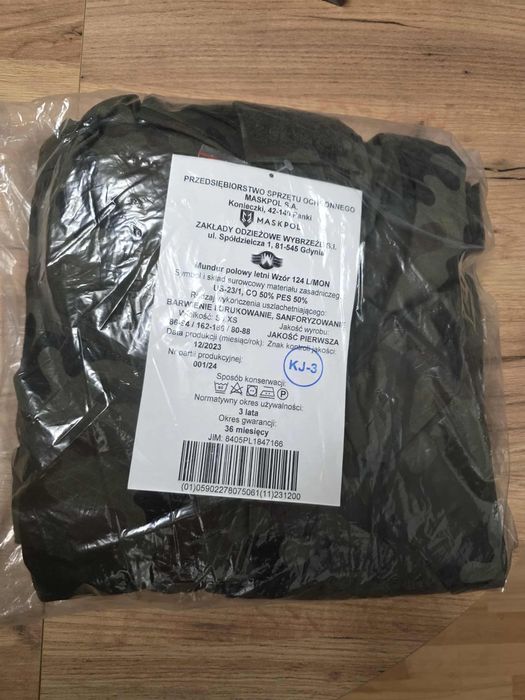 Mundur Wojskowy/Polowy S/XS wzór 124 MON