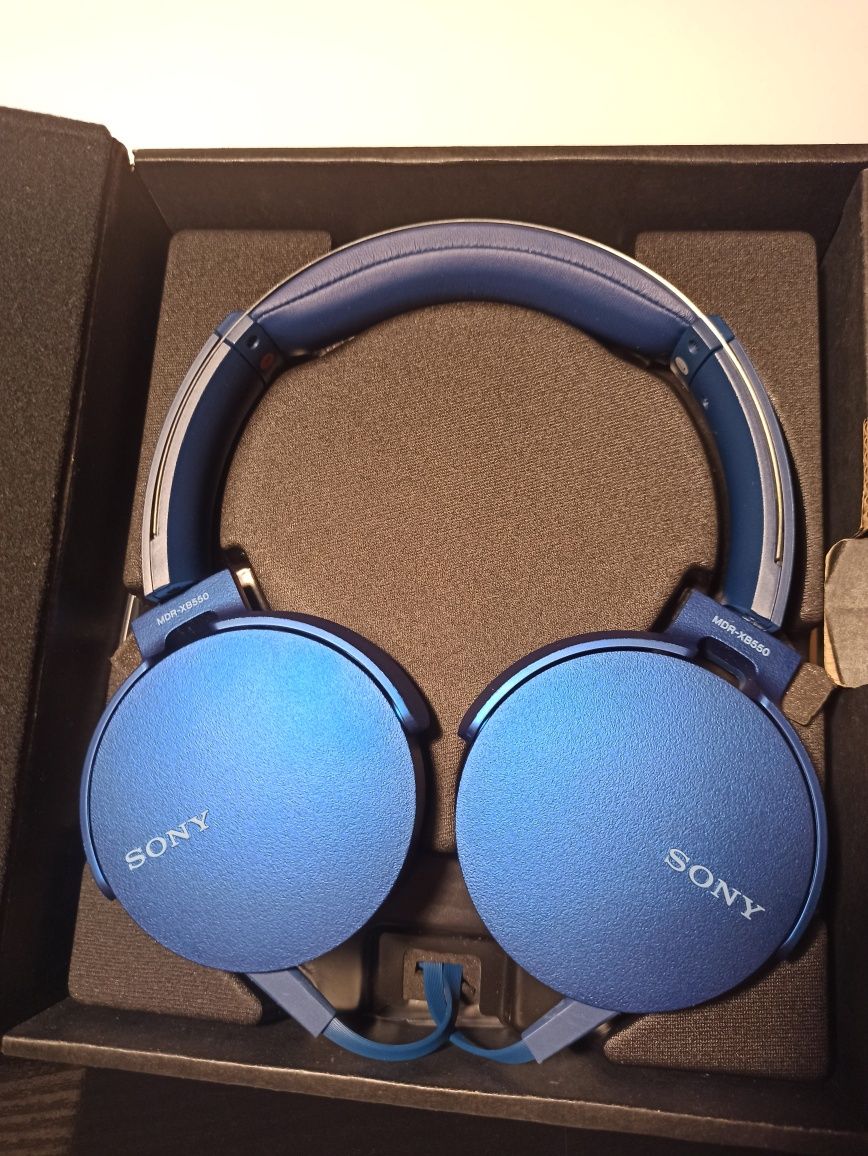 SONY MDR-XB550AP słuchawki niebieskie