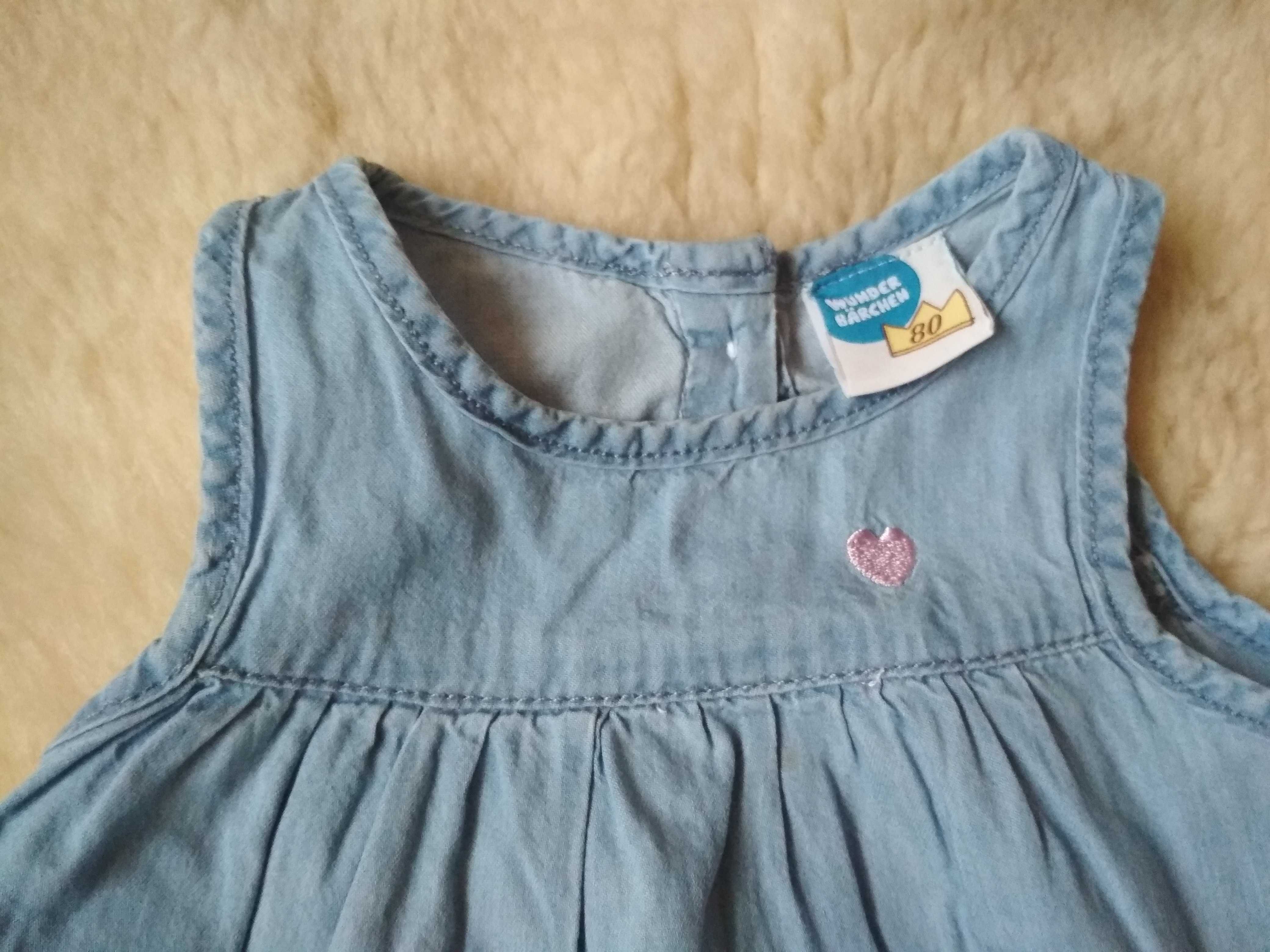 Sukienka jeansowa dla dziewczynki r. 80