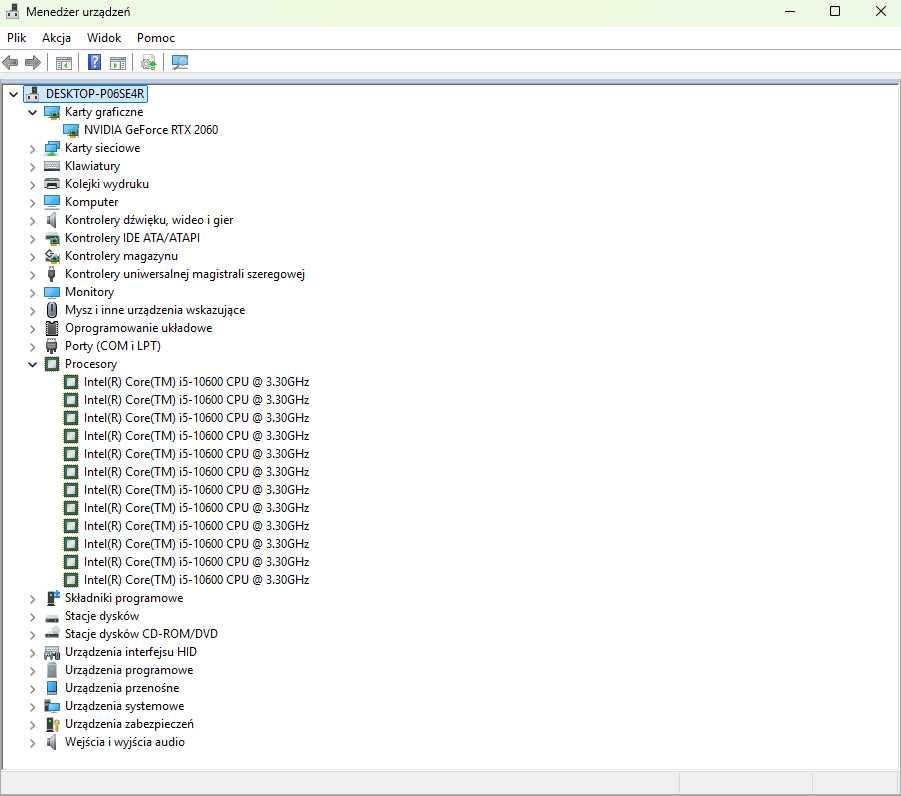 Komputer Gamingowy - RTX 2060 OC i5-10600  16GB RAM - M.2 SSD Dysk 1TB