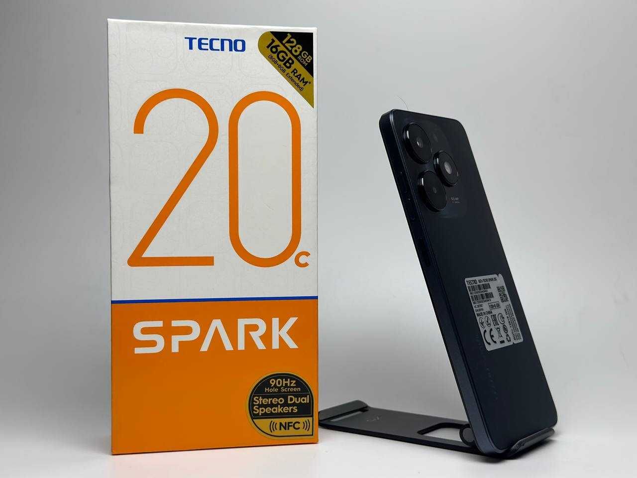 Мобільний телефон Tecno Spark 20C 8/128GB NFC Black Смартфон Купити