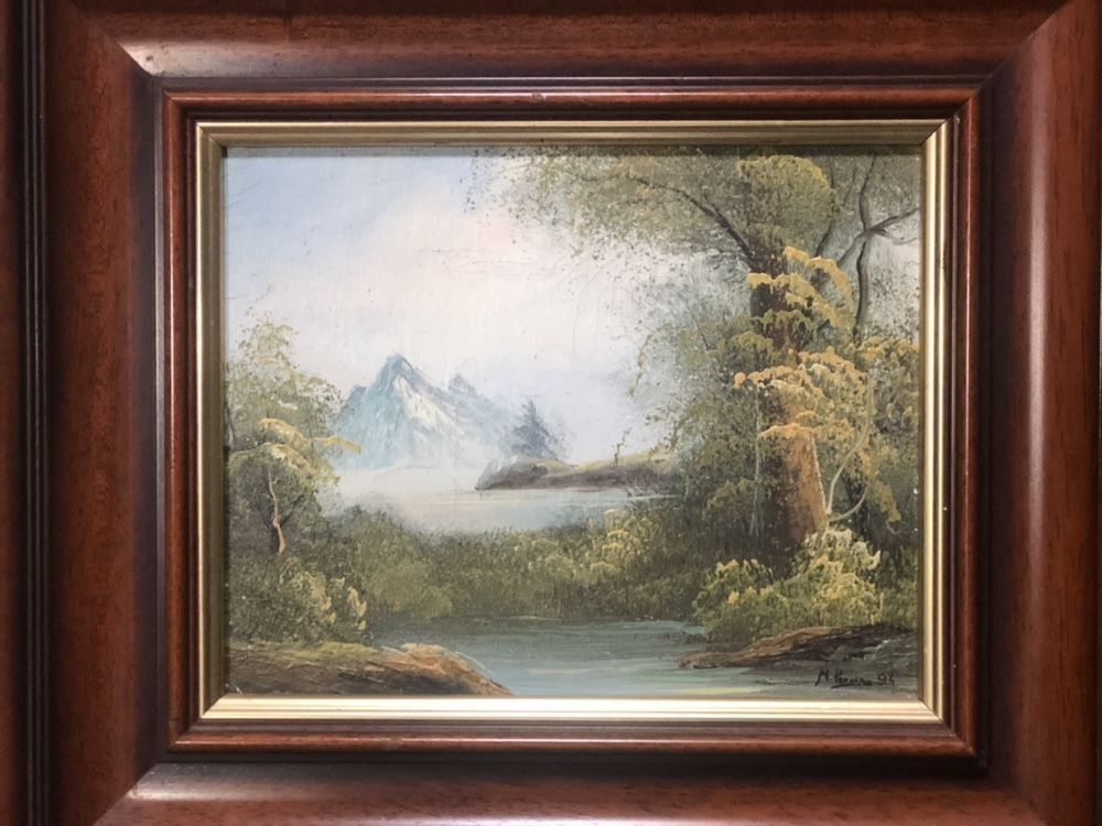 Quadro pintura oleo a mao