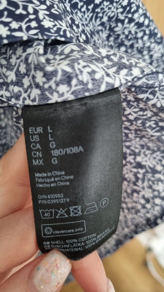 Koszula męska H&M rozmiar L (180) bawełna