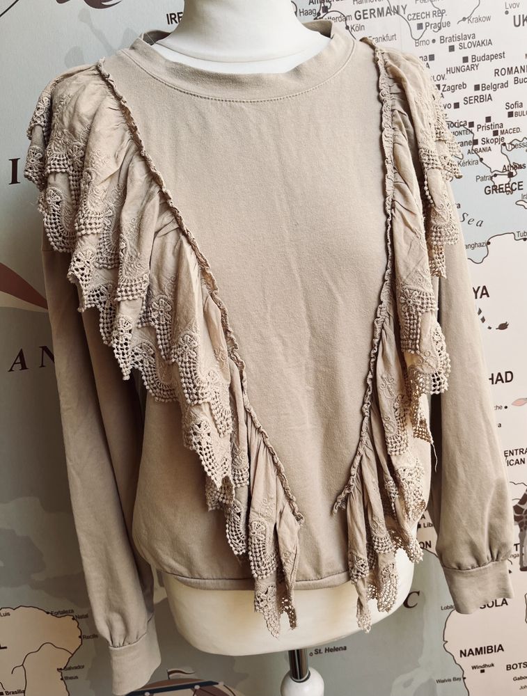 Włoska bluza koronka S-L