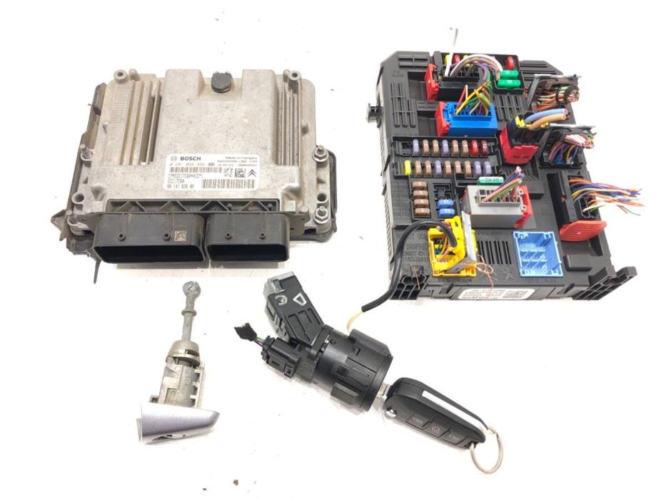 ZESTAW STARTOWY STACYJKA KOMPUTER SILNIKA MODUŁ BSI WKŁADKA ZAMKA KLUCZYK  PEUGEOT 308 SW II (LC_,