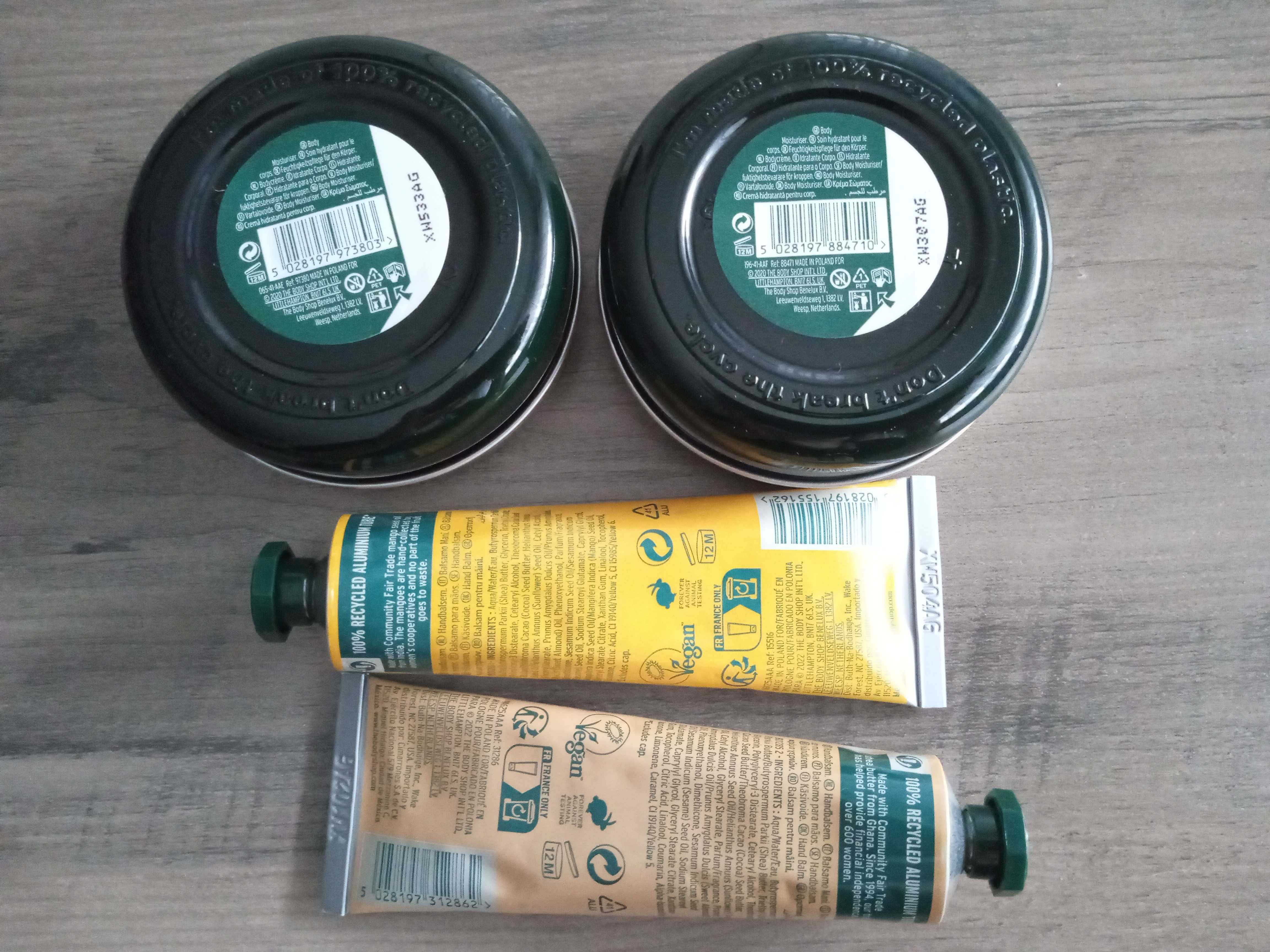 The Body Shop zestaw: Masła do ciała, Kremy do rąk, Pielęgnacja twarzy
