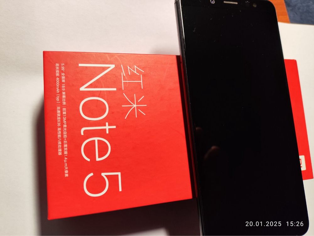 Продам смартфон Xiaomi Redmi Note5 4/64GB