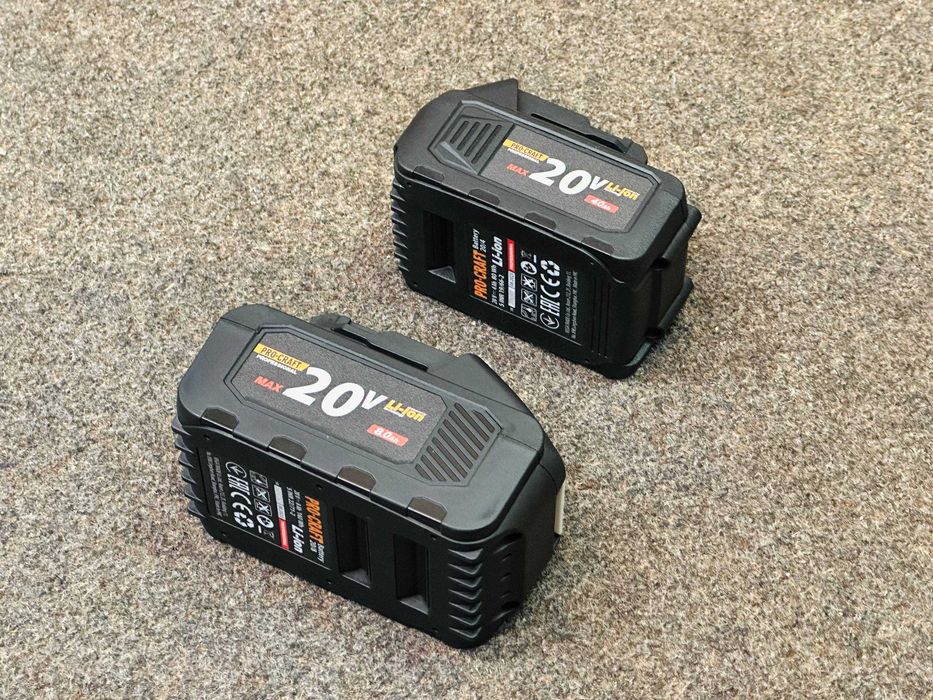 2 шт Акб (4.0 и 8.0Ah Procraft max) Быстрая зарядка + долго держат