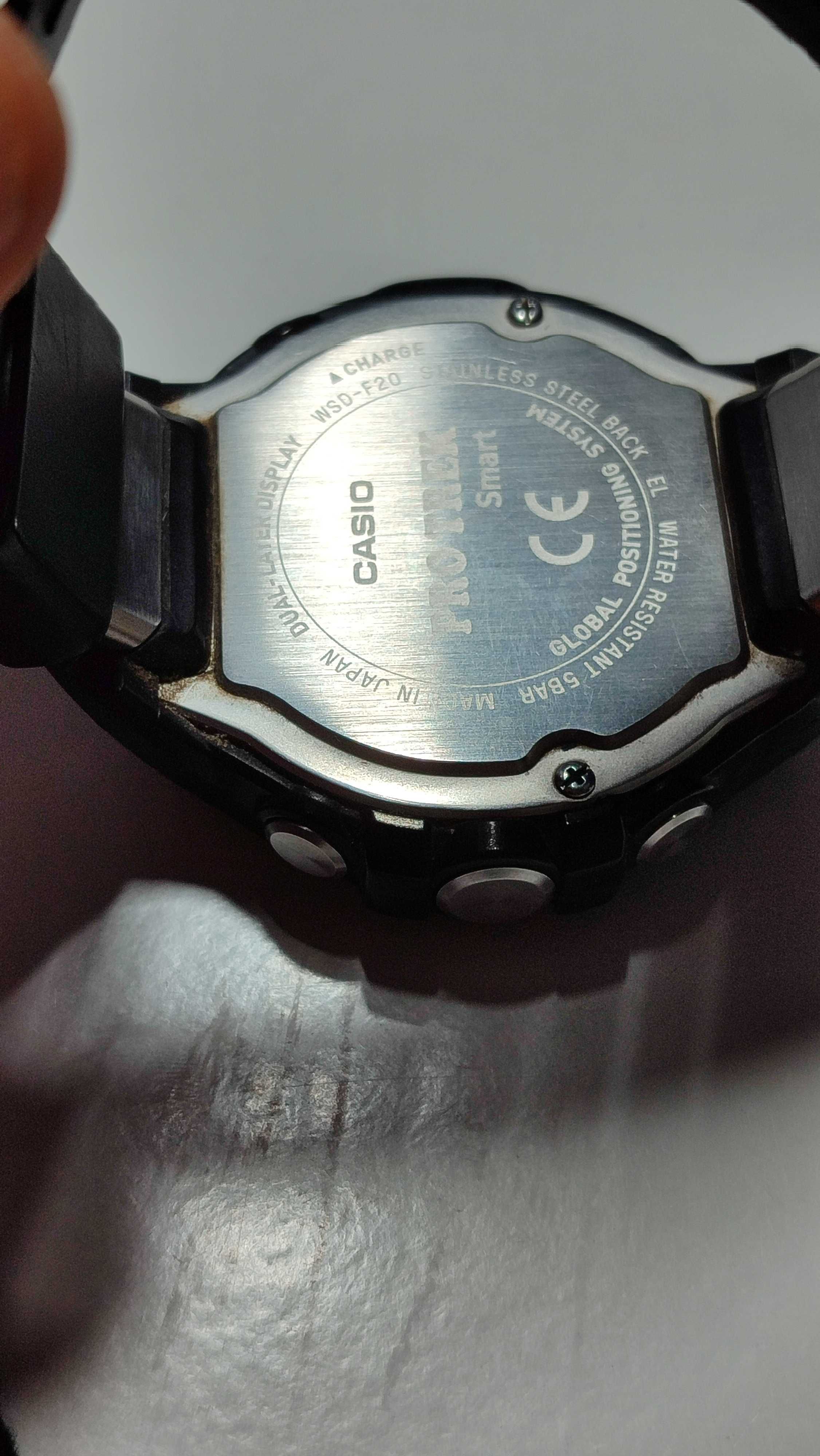 casio protrek wsd-f20, wr 5 bar, made in  japan