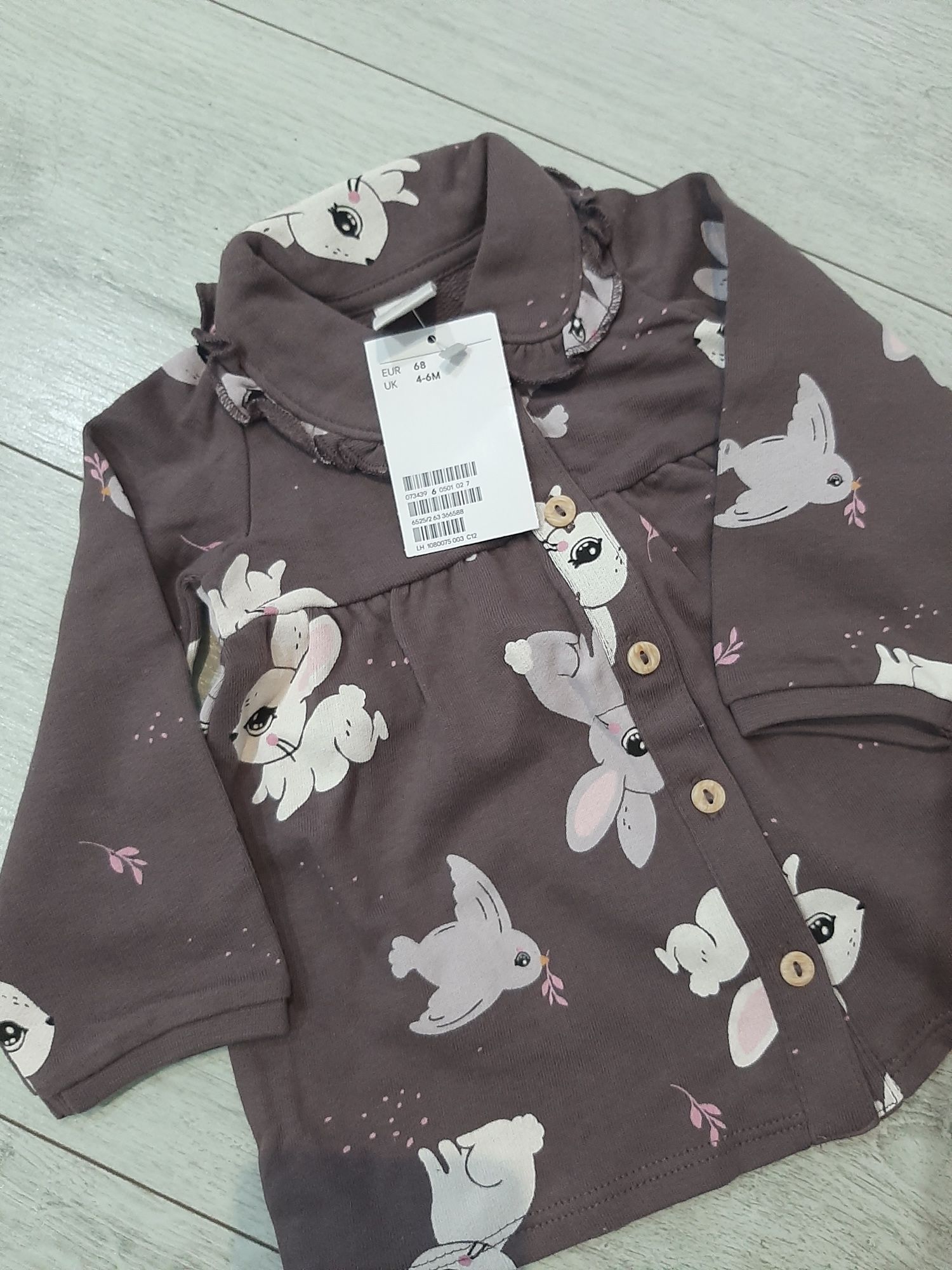 Sweterek w króliki bluza h&m 68