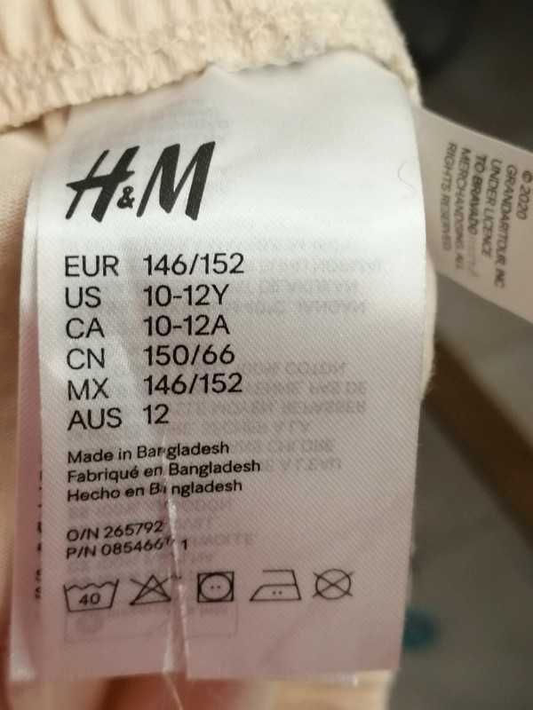 H&M Ariana grande - kremowe spodenki 146/152