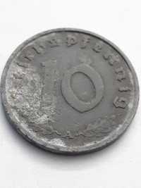 Niemcy III Rzesza 10 fenigów, pfennig 1941 rok mennica A