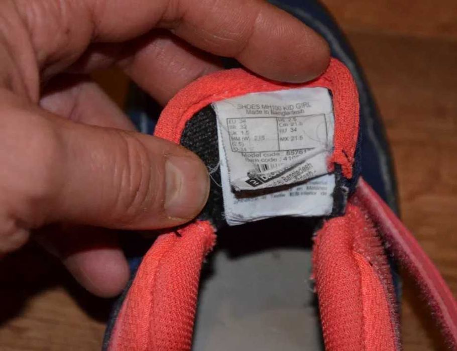 34 Buty turystyczne dla dzieci Quechua MH100 niskie, rozmiar 34
