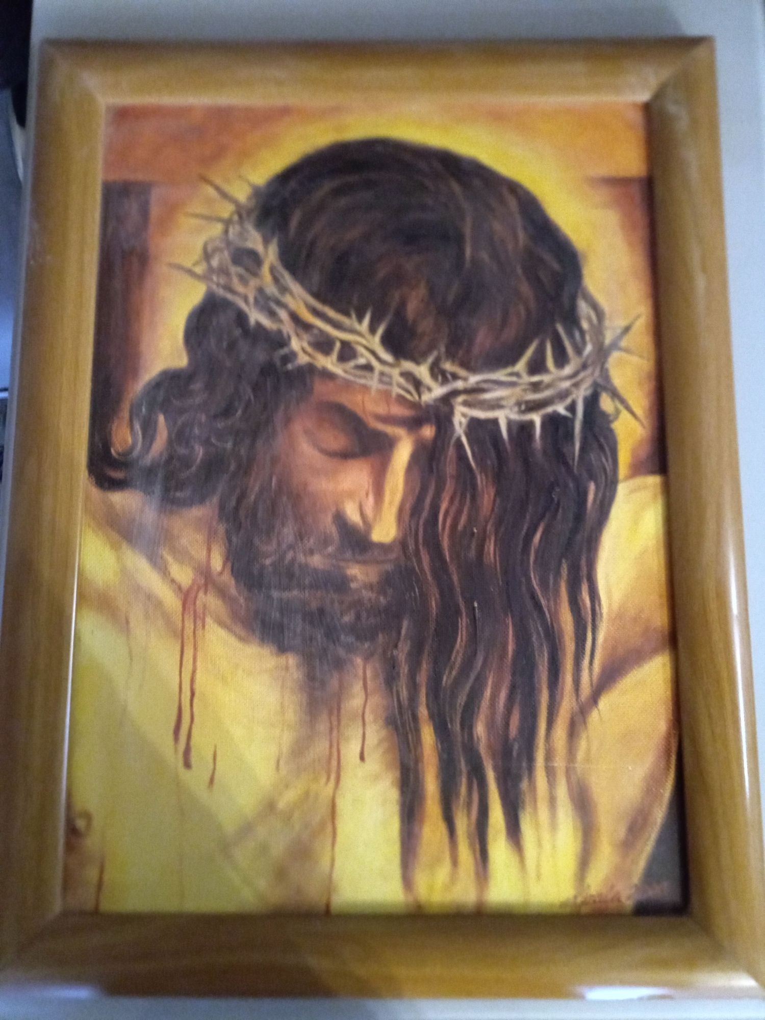 Obraz Jezusa w koronie cierniowej.