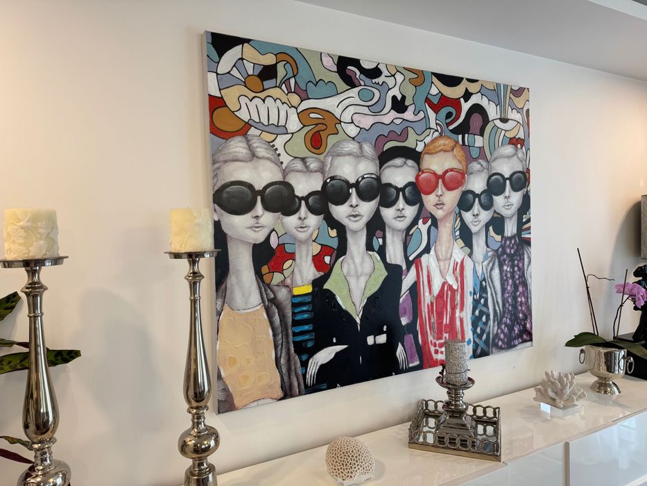 Obraz sunglasses kare design 120x150 cm