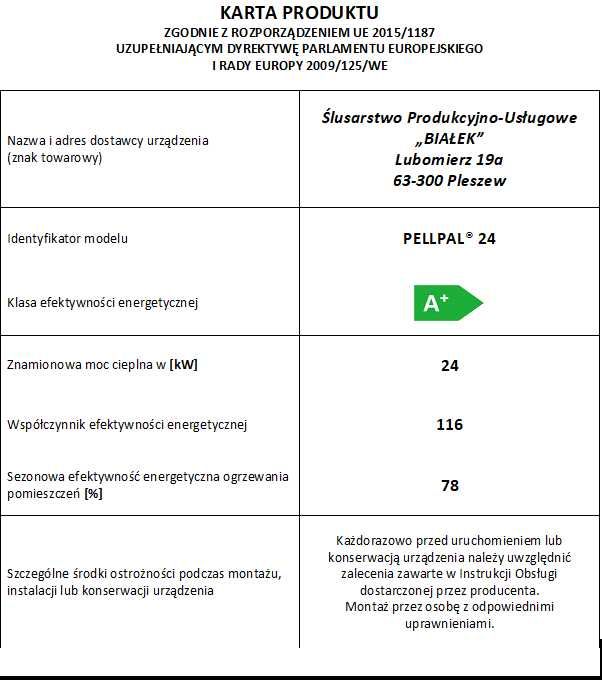 Kocioł na PELLET 24kW 5 KLASA/ ECODESIGN A+ 300m2 dotacja