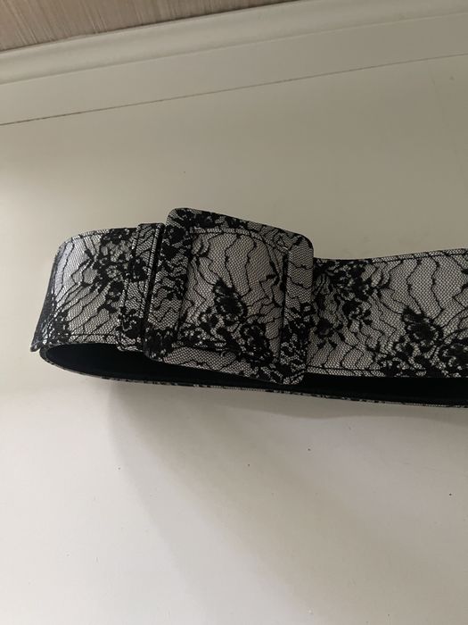 Пояс Alessandro Dell’Acqua натуральная кожа обтянута кружевом