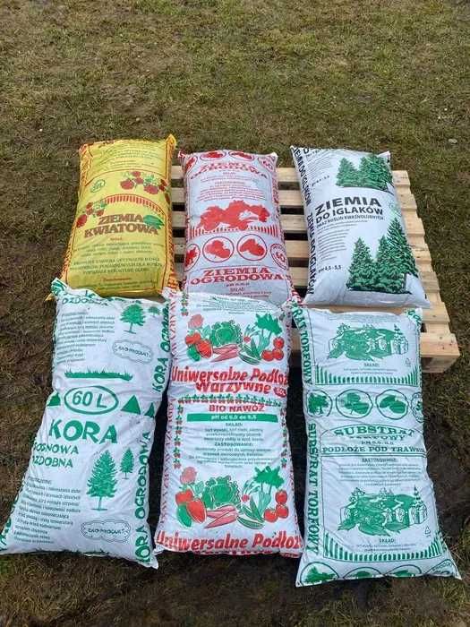 kora sosnowa , ziemia ogrodowa ,torf, keramzyt, bigos, piasek ,obornik