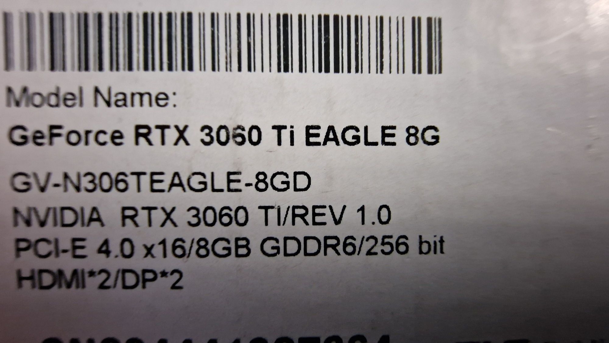 Karta graficzna Gigabyte GeForce RTX 3060 Ti EAGLE 8G Rev 1.0