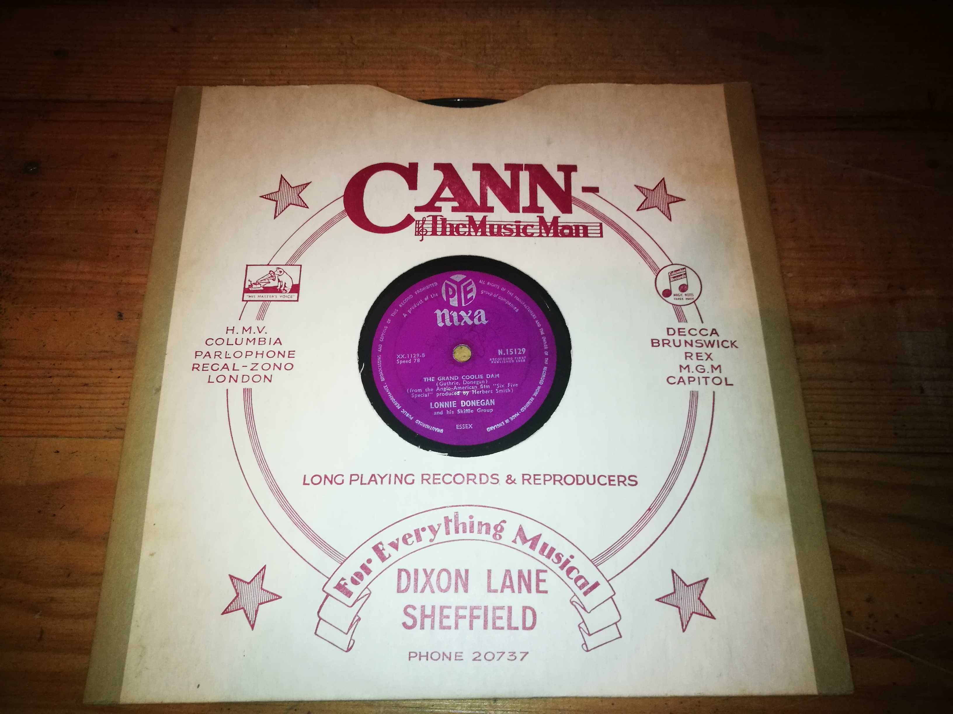 Lonnie Donegan and His Skiffle Groupe 78RPM-Nobody  ED ING-1958- 10'