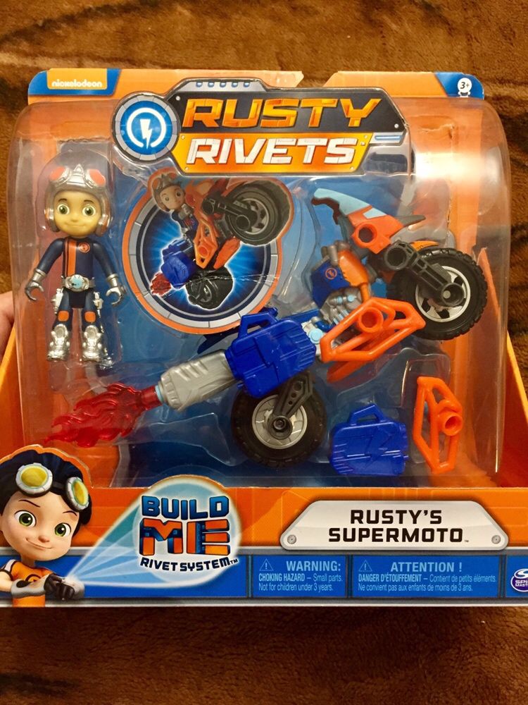 Игровой набор Rusty Rivets фигурка с мотоциклом Supermoto