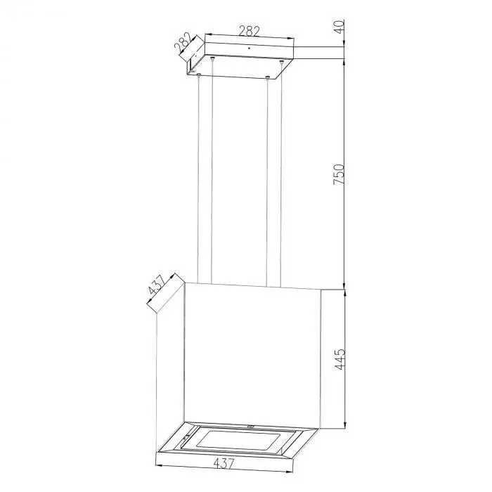 Кухонна витяжка острівна Klarstein Kronleuchter (10030938)