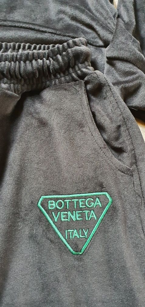 Dres welurowy damski czarny logo bottega veneta premium S