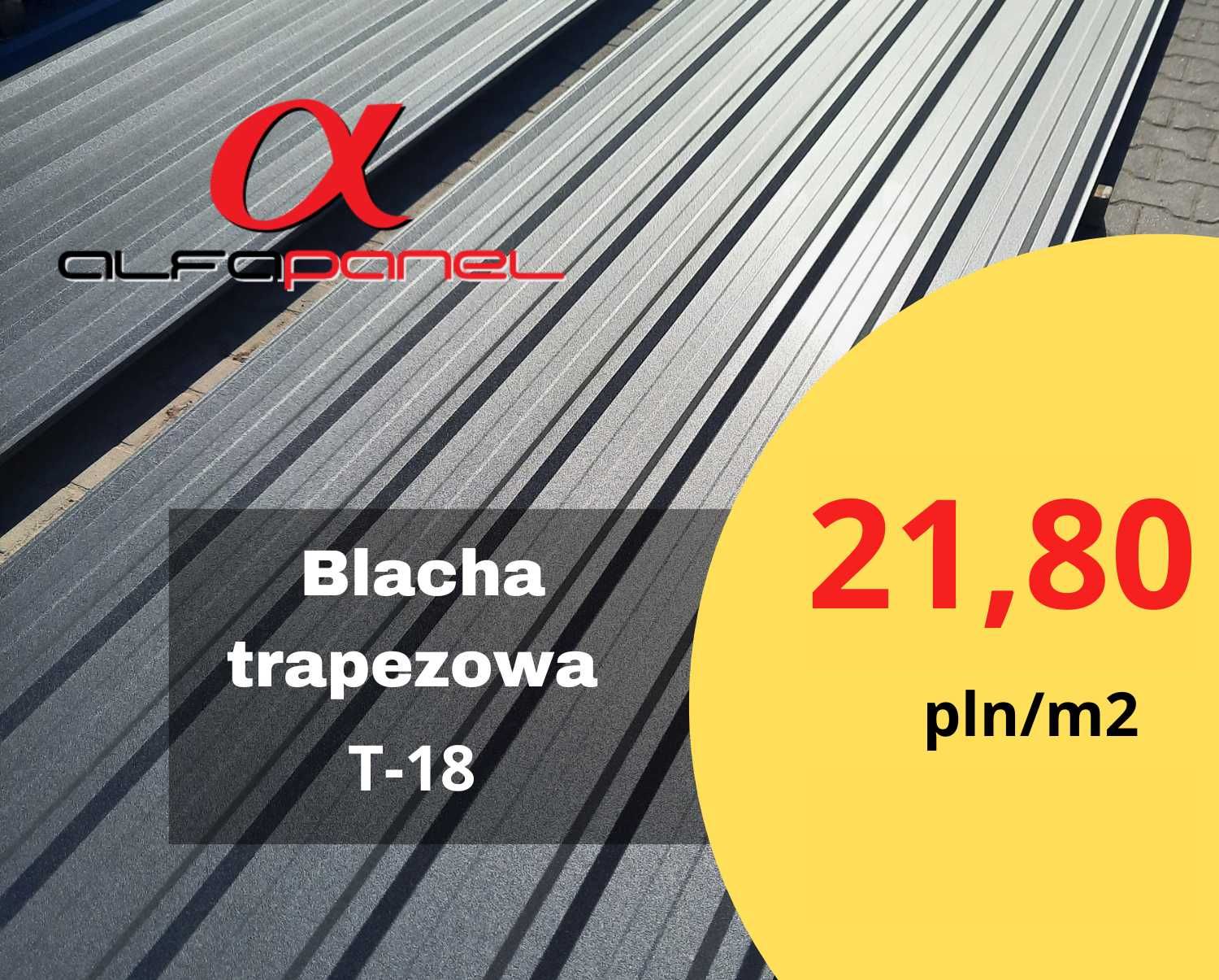 Blacha trapezowa T-18 w kolorze RAL grafit blachy trapezowe Poznań