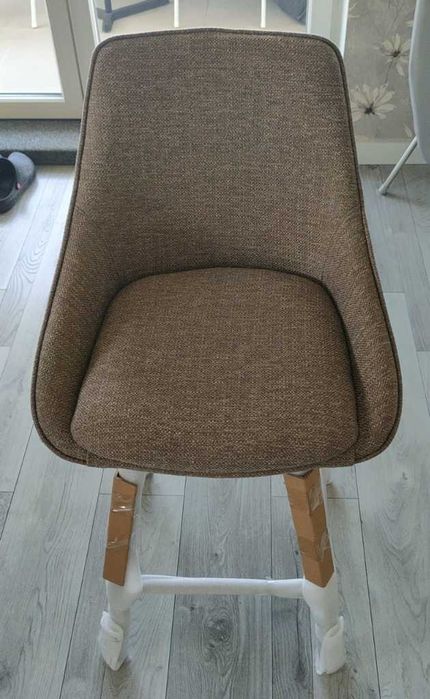 2 Stołki barowe obrotowe Alison ciemnobeżowy/czarny