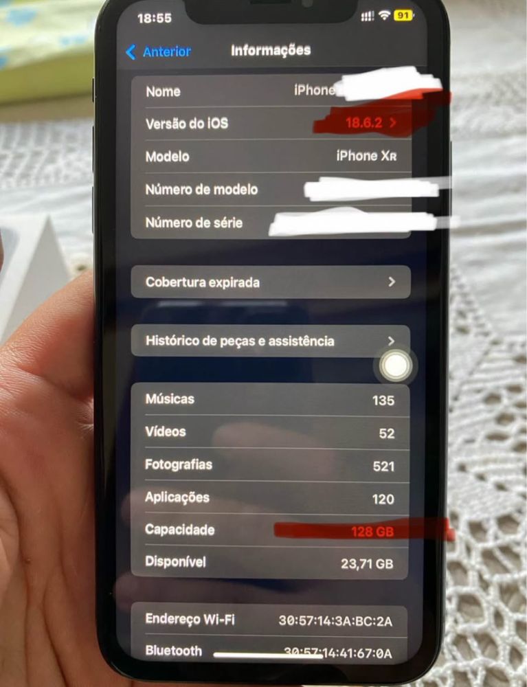 Iphone XR 128GB DESBLOQUEADO 77%