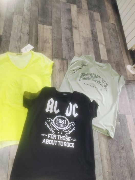 Damskie - Zestaw 3 t-shirty damskie l/xl bluzki koszulki ubrania damsk