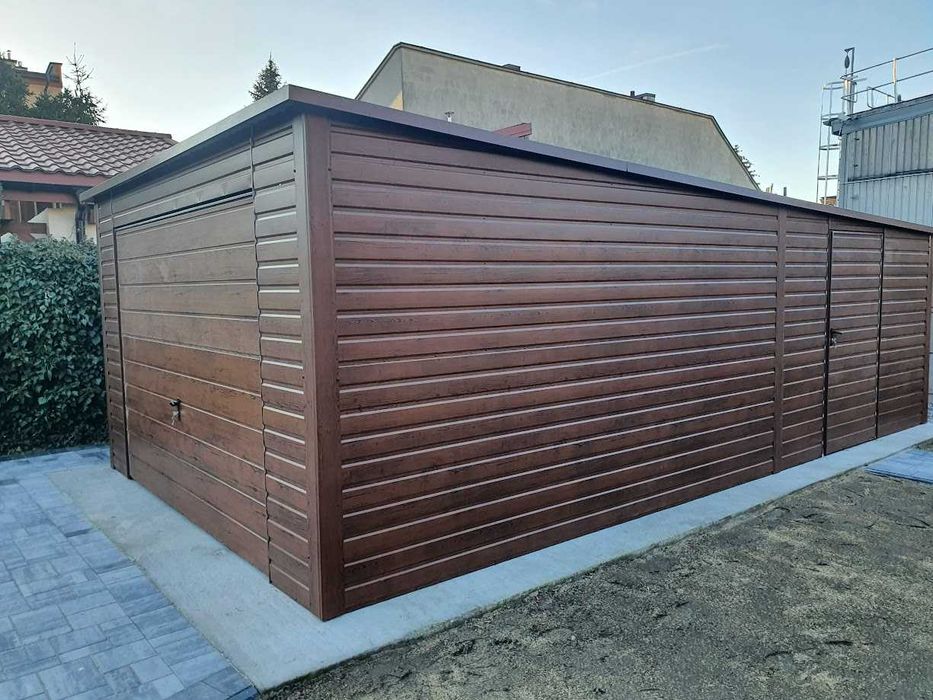 blaszak garaż na budowę schowek garaż blaszany konstrukcja stalowa 4x6