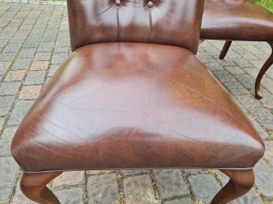 Krzesła skórzane zestaw 4szt. Krzesło stylowe